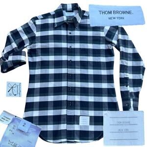 Thom Browne. New York Checkered Check Button-Up Men's Sz 2